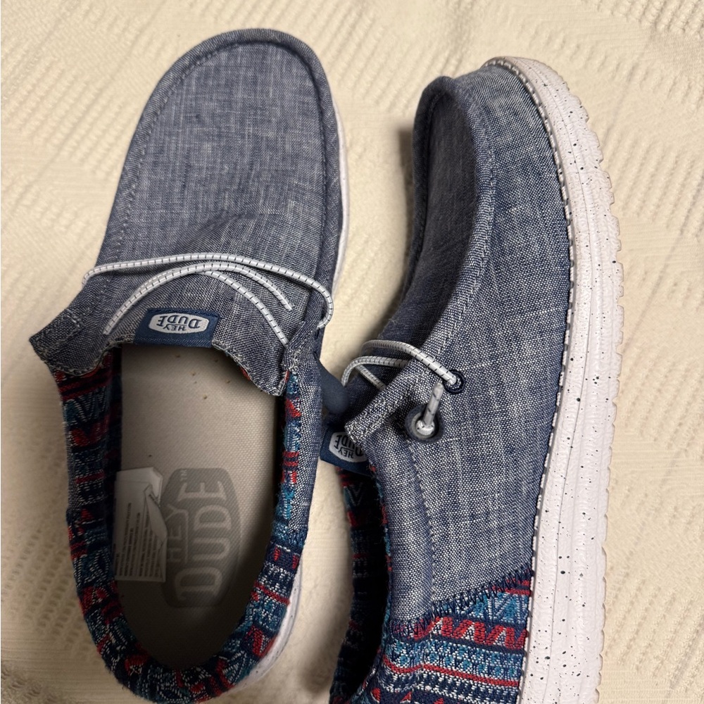 Hey Dude Blue Loafers Slip-Ons Casual Comfort